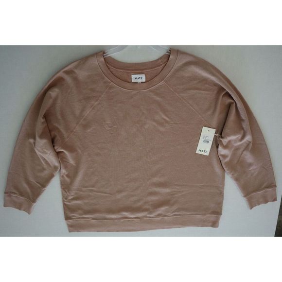 Mate the Label 748ROS3X Women's Sz 3X Rose Organic Terry Raglan Sweatshirt $120 - Picture 7 of 7